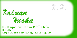 kalman huska business card